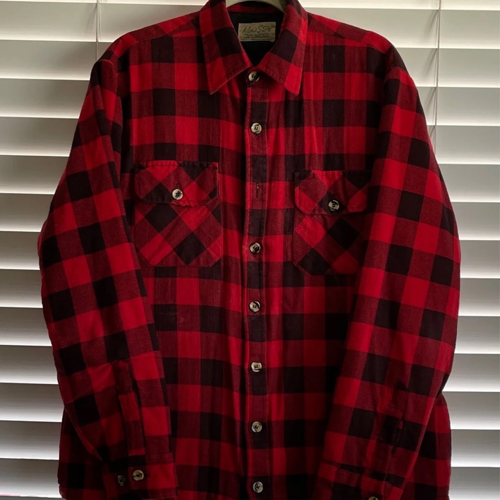 Vintage Quilted Buffalo Print Jacket